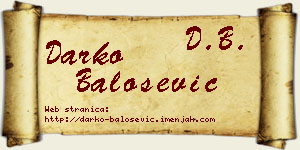 Darko Balošević vizit kartica